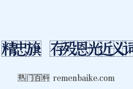 精忠旗·存殁恩光近义词是什么意思的图片
